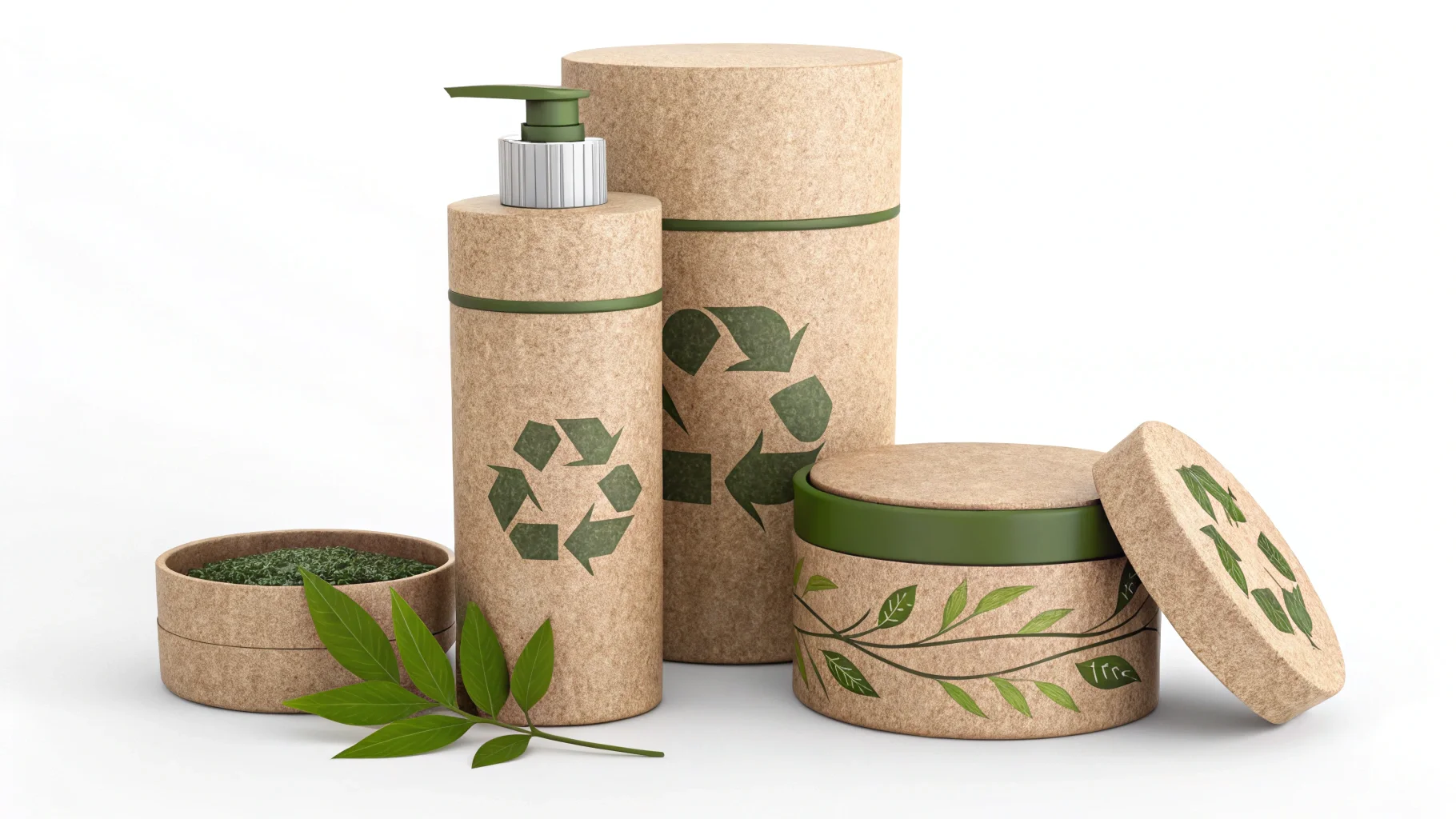 Diagram showing the lifecycle of cosmetic packaging