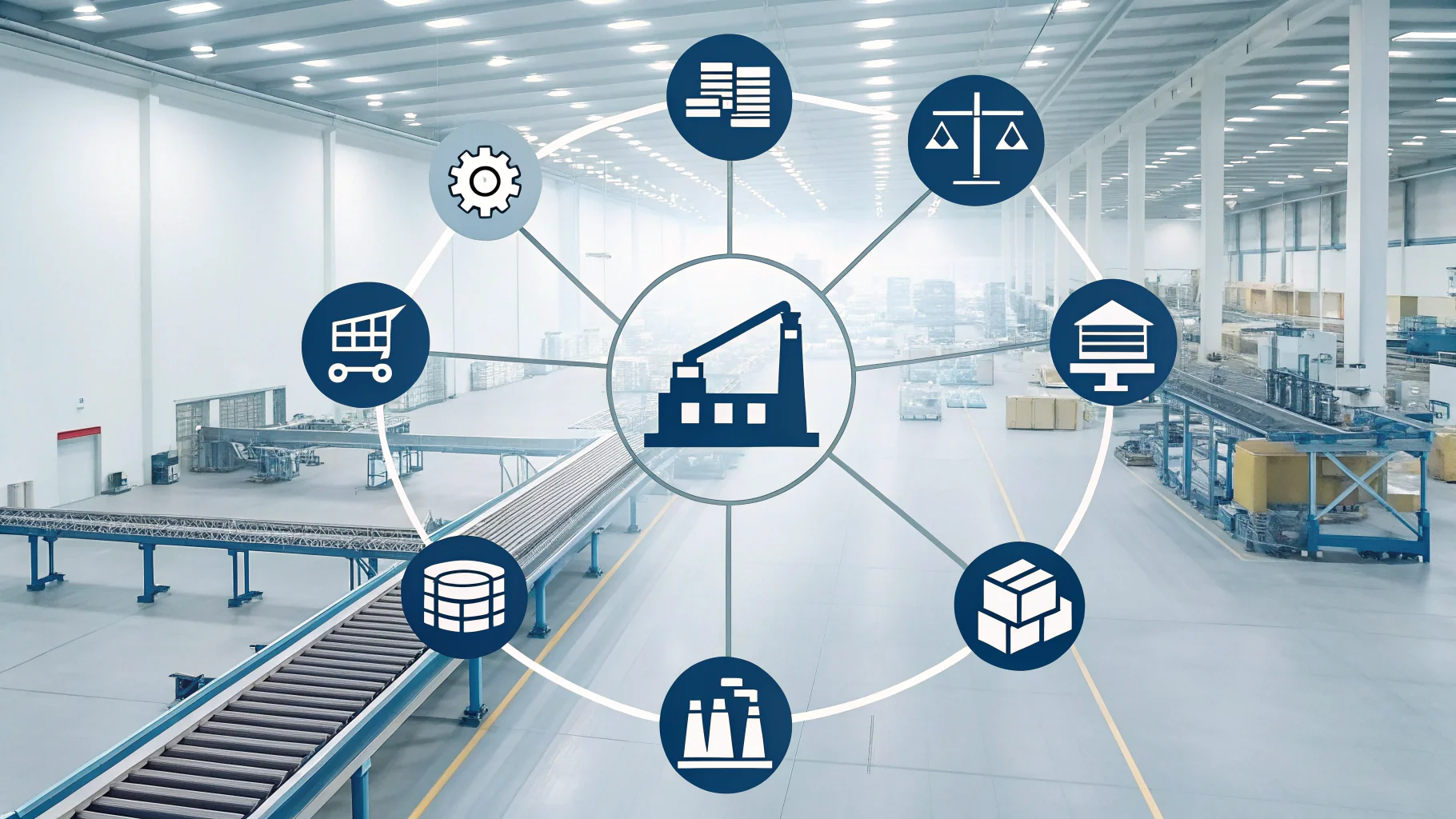 a diagram showing a simple manufacturer-led supply chain
