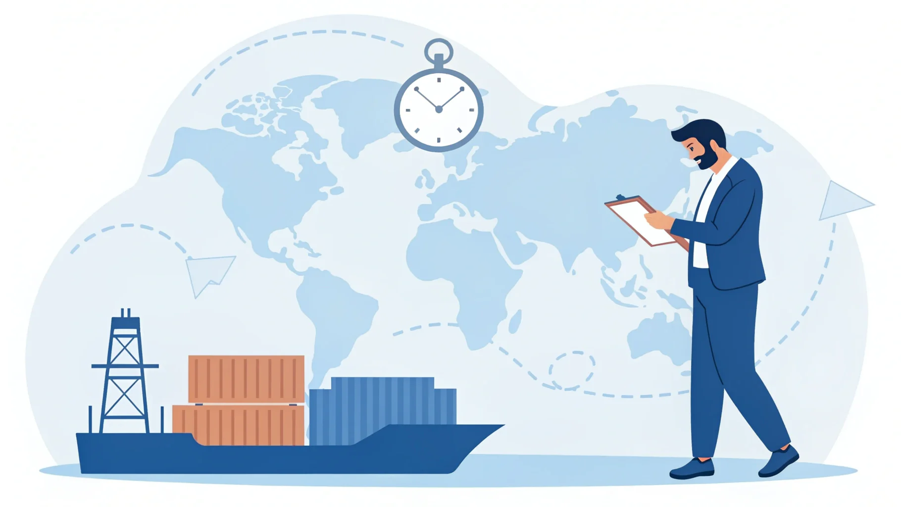 a calculator and shipping documents next to cosmetic packaging