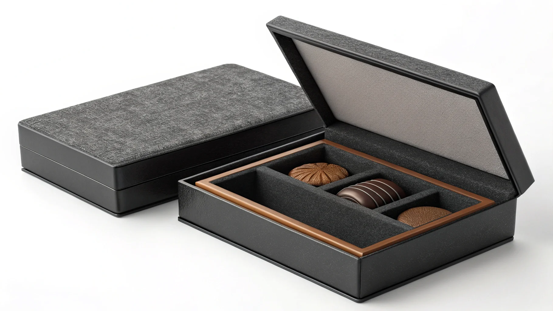 a person happily unboxing a cosmetic product