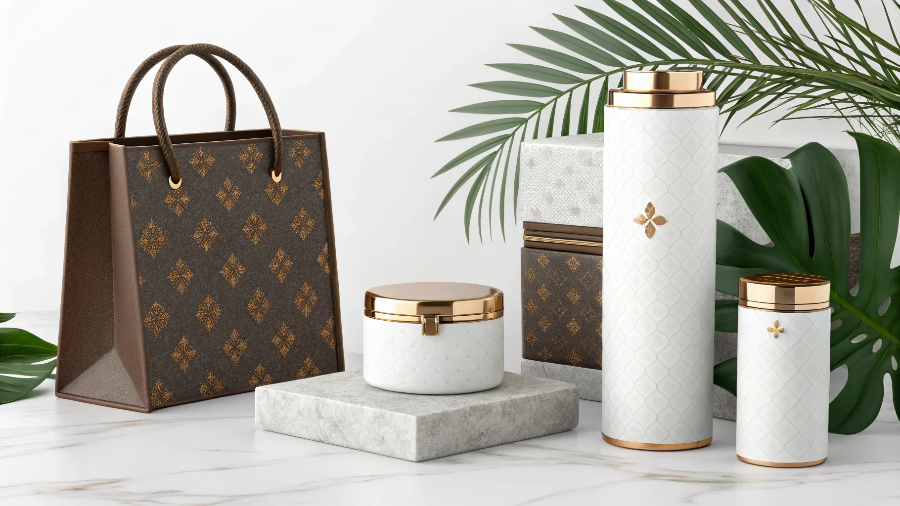 A refillable cosmetic container next to its refill pod