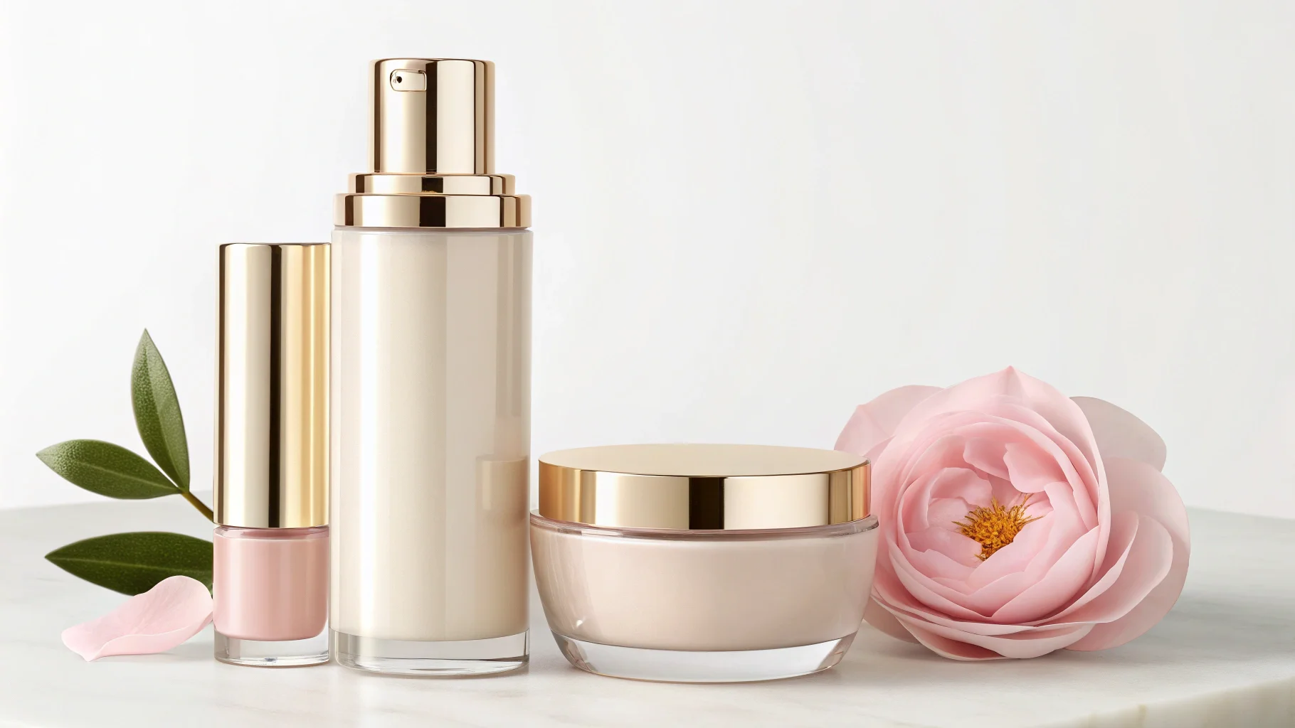 a customer looking at cosmetic packaging on a store shelf