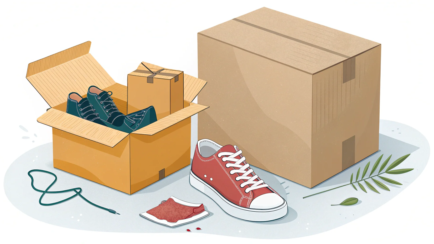 A crushed and damaged subscription box with broken makeup inside