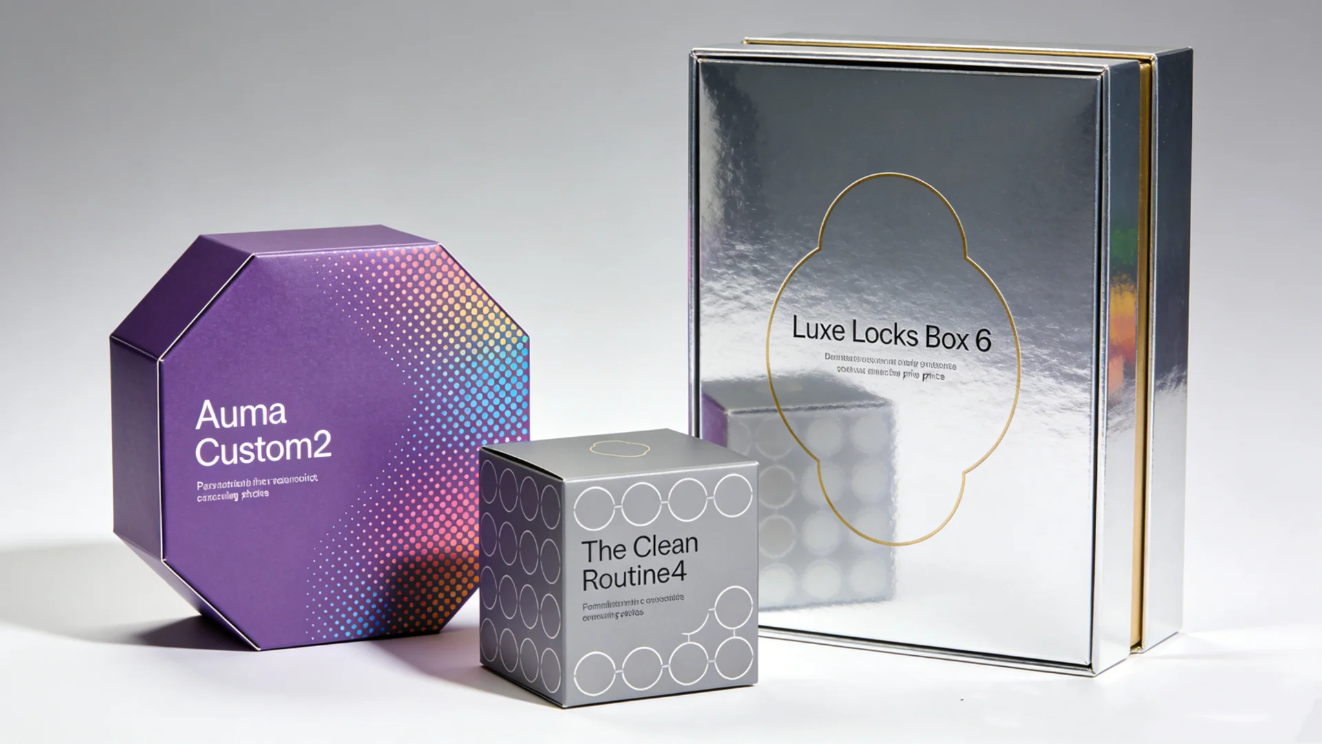 three different hair care subscription boxes on a table