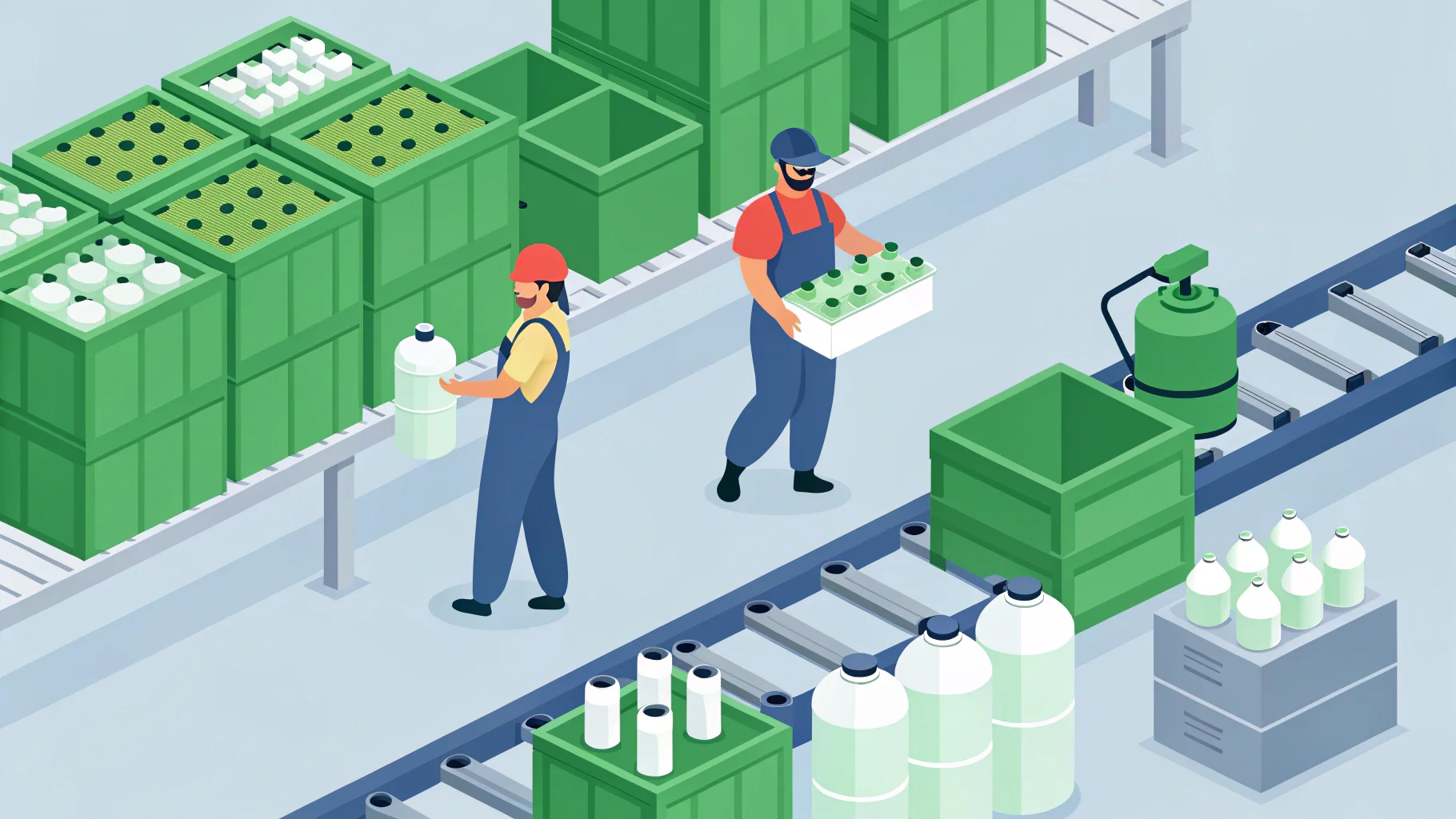 Eco-friendly cosmetic packaging materials on a table