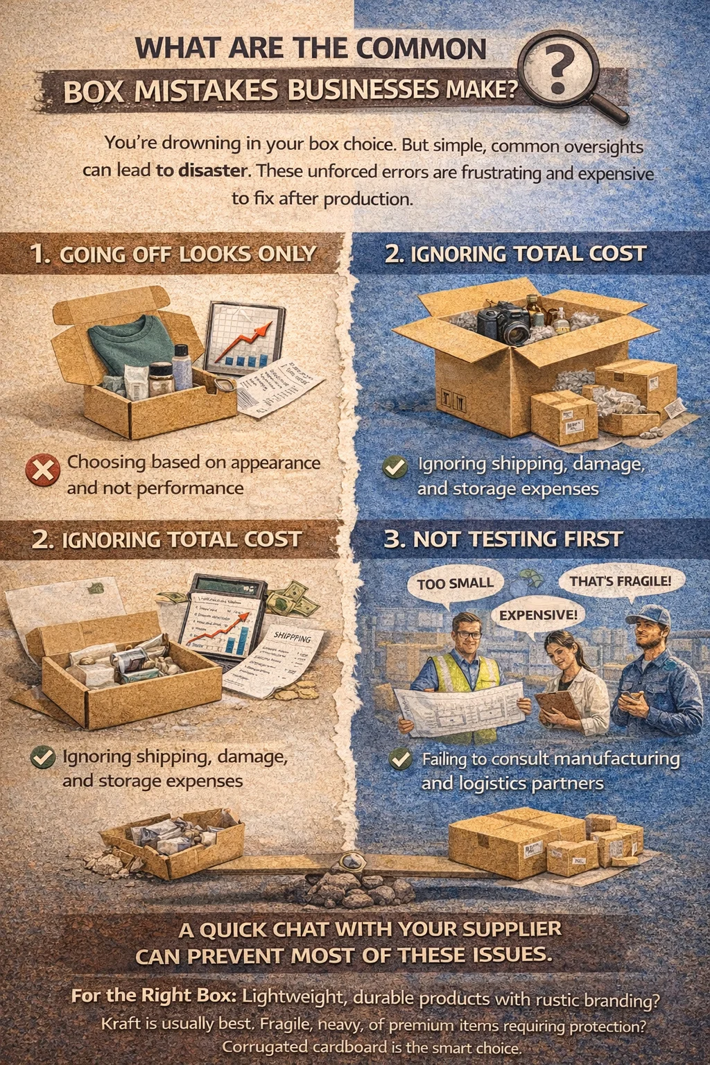 A person looking frustrated at a pile of boxes