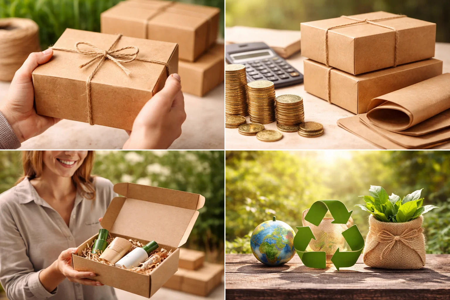 A product inside a kraft box, showing its protective quality