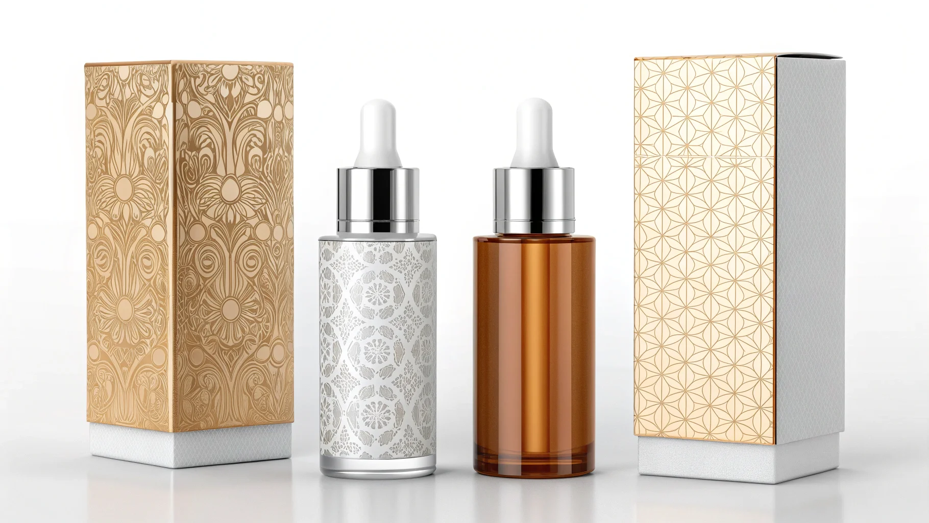 A customer unboxing a beautifully packaged serum product