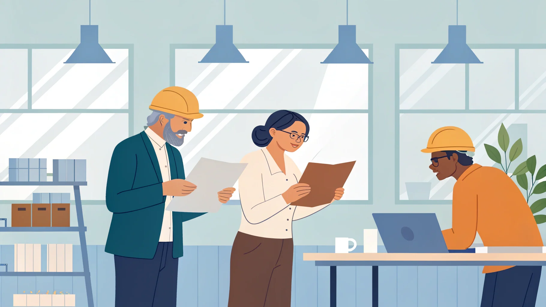 A person having a positive consultation with a packaging supplier