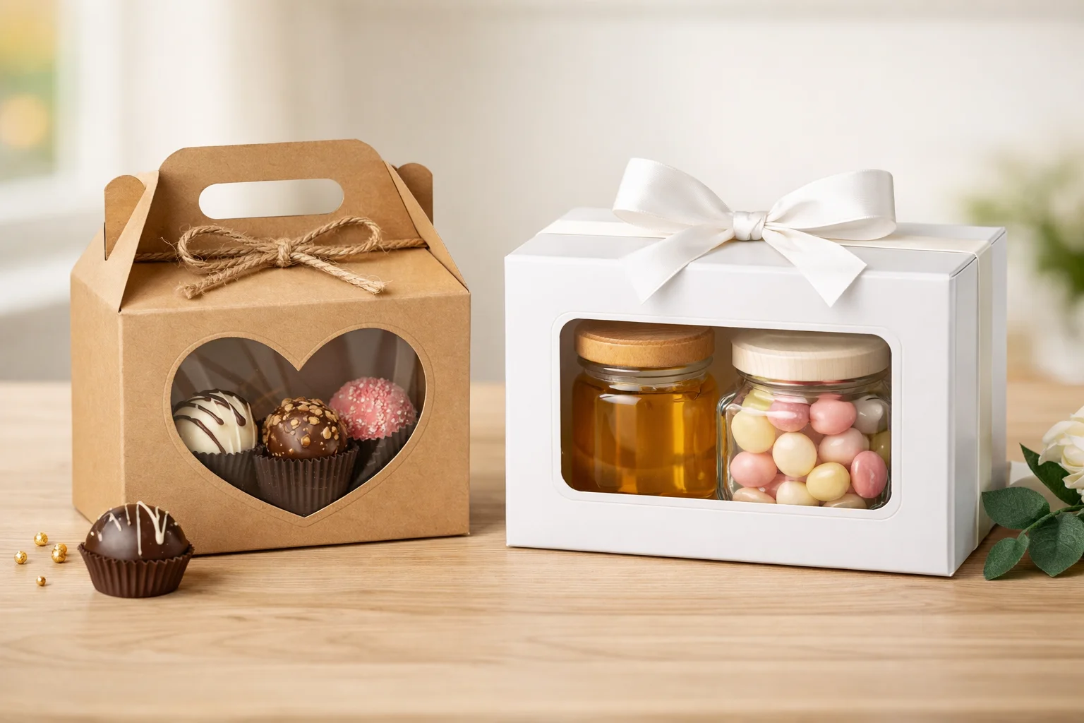 Custom Window Gift Boxes Custom window gift box showcasing a product