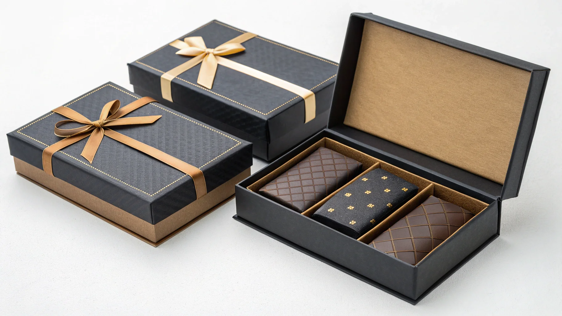 A well-designed corporate gift box with a company logo