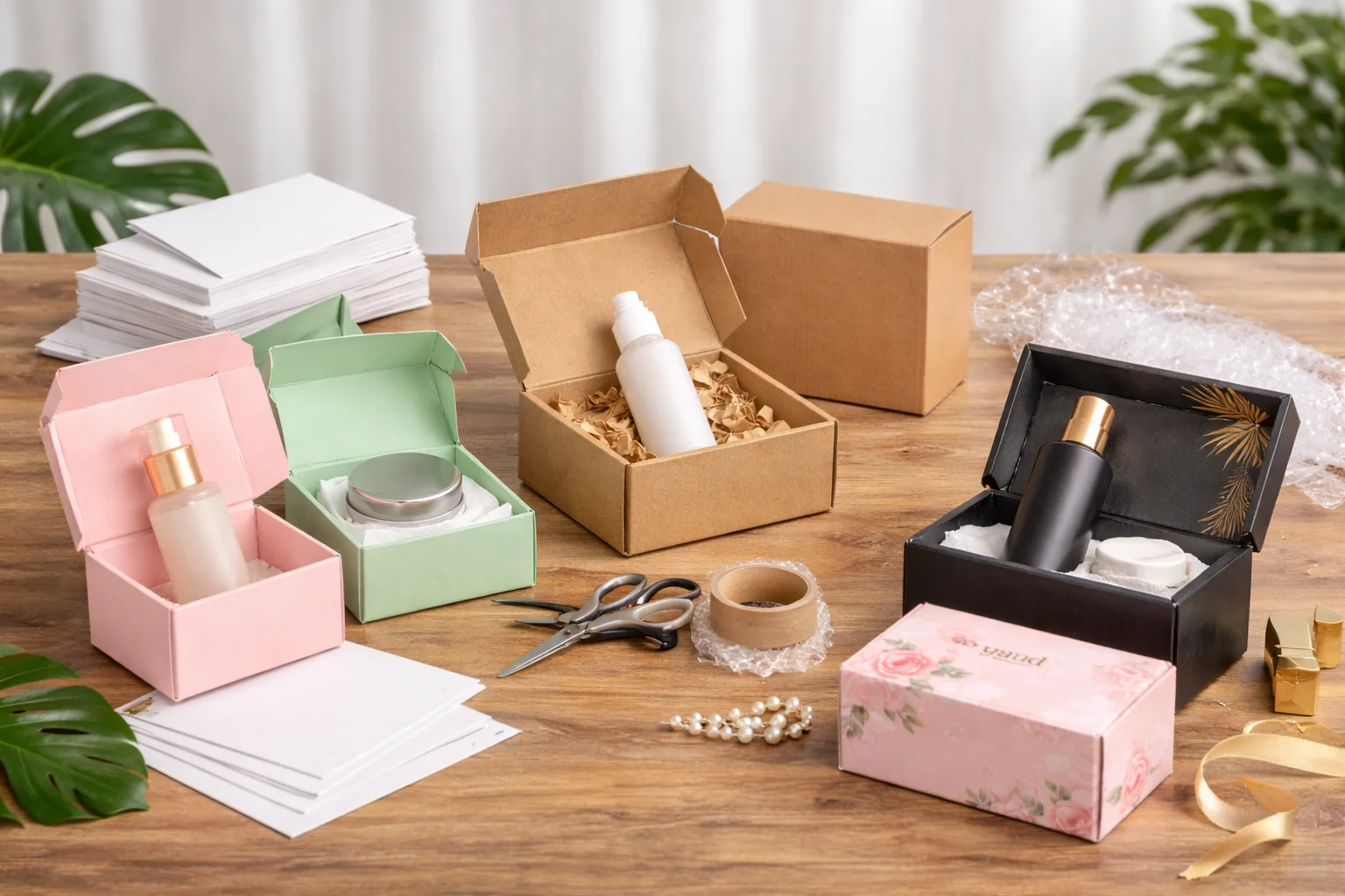 different materials for cosmetic boxes