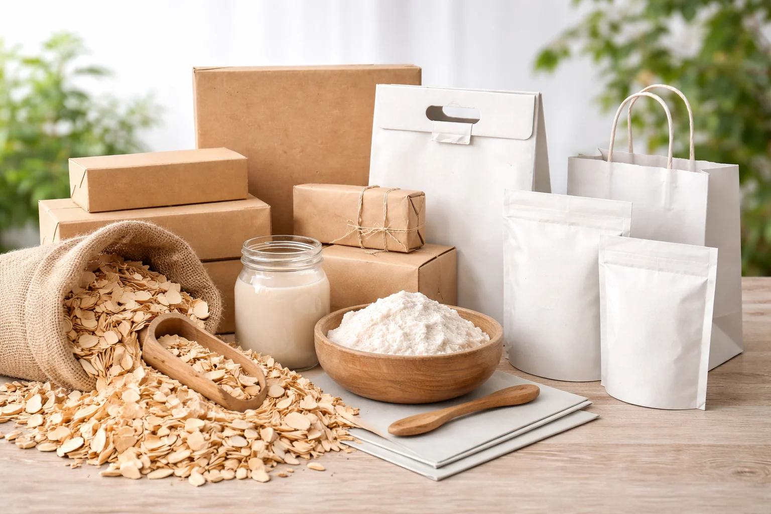 A close-up shot of the texture of brown kraft paper