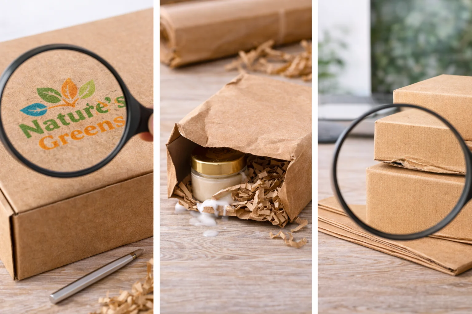 An example of a design with bright colors looking dull and muddy when printed on kraft paper