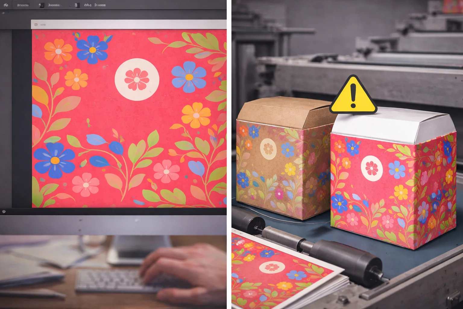 Paper Stock and Color A comparison of the same color printed on different paper stocks