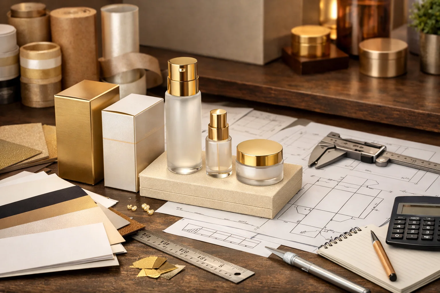 Custom Cosmetic Packaging Boxes A collection of beautifully designed custom cosmetic packaging boxes