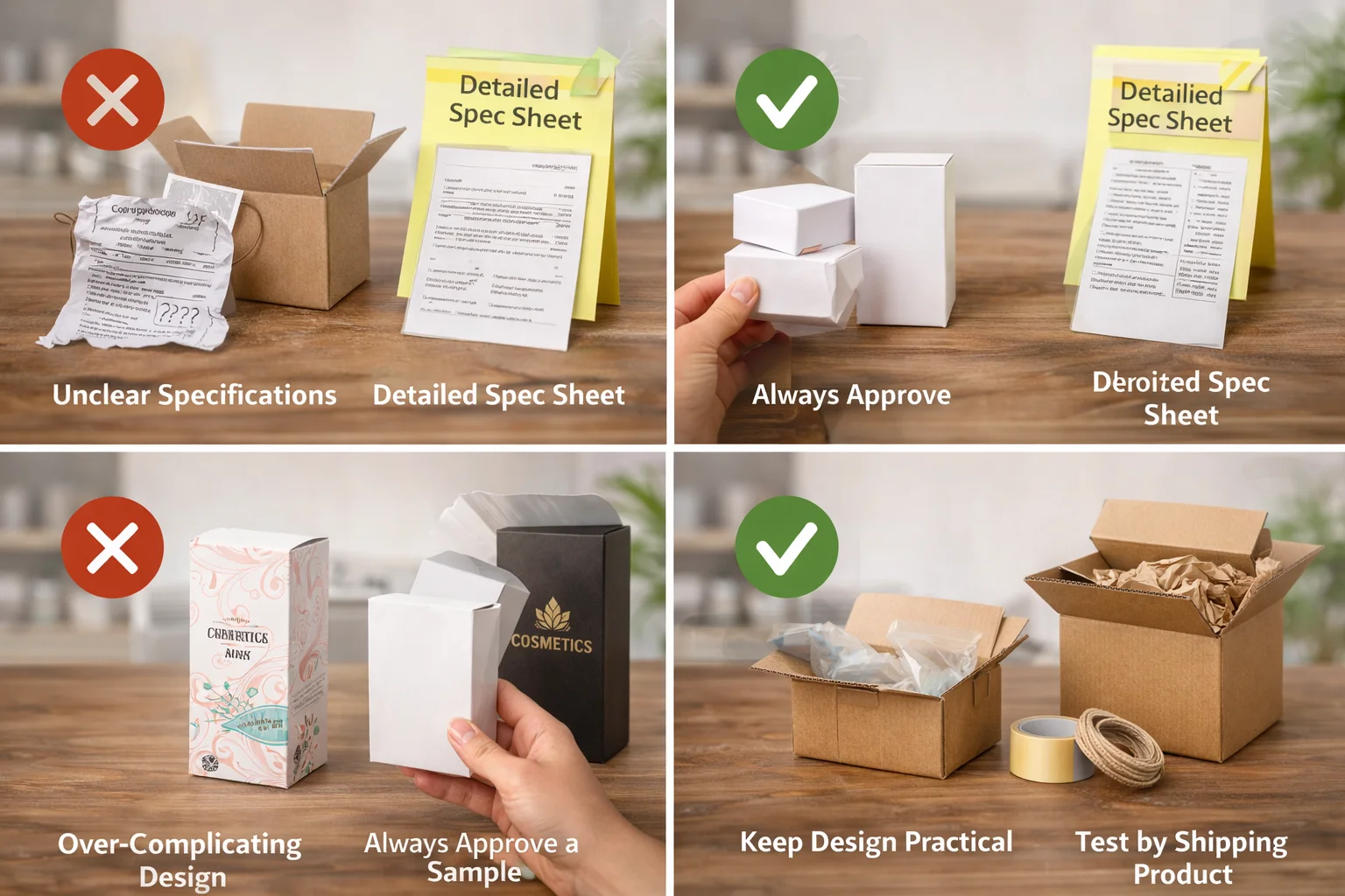 Packaging Design Mistakes A pile of misprinted or damaged packaging boxes representing common mistakes